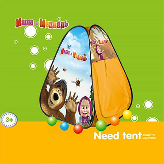 CHILDREN'S TENT - YELLOW - MASHA AND BEAR